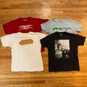 Lot of 4 skateboard tshirts size medium